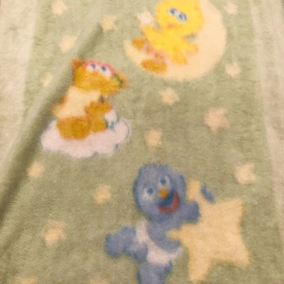 2004 Sesame Beginnings  Baby Blanket Big Bird Zoe Grover 43.5 x 30 Inch - Picture 11 of 16